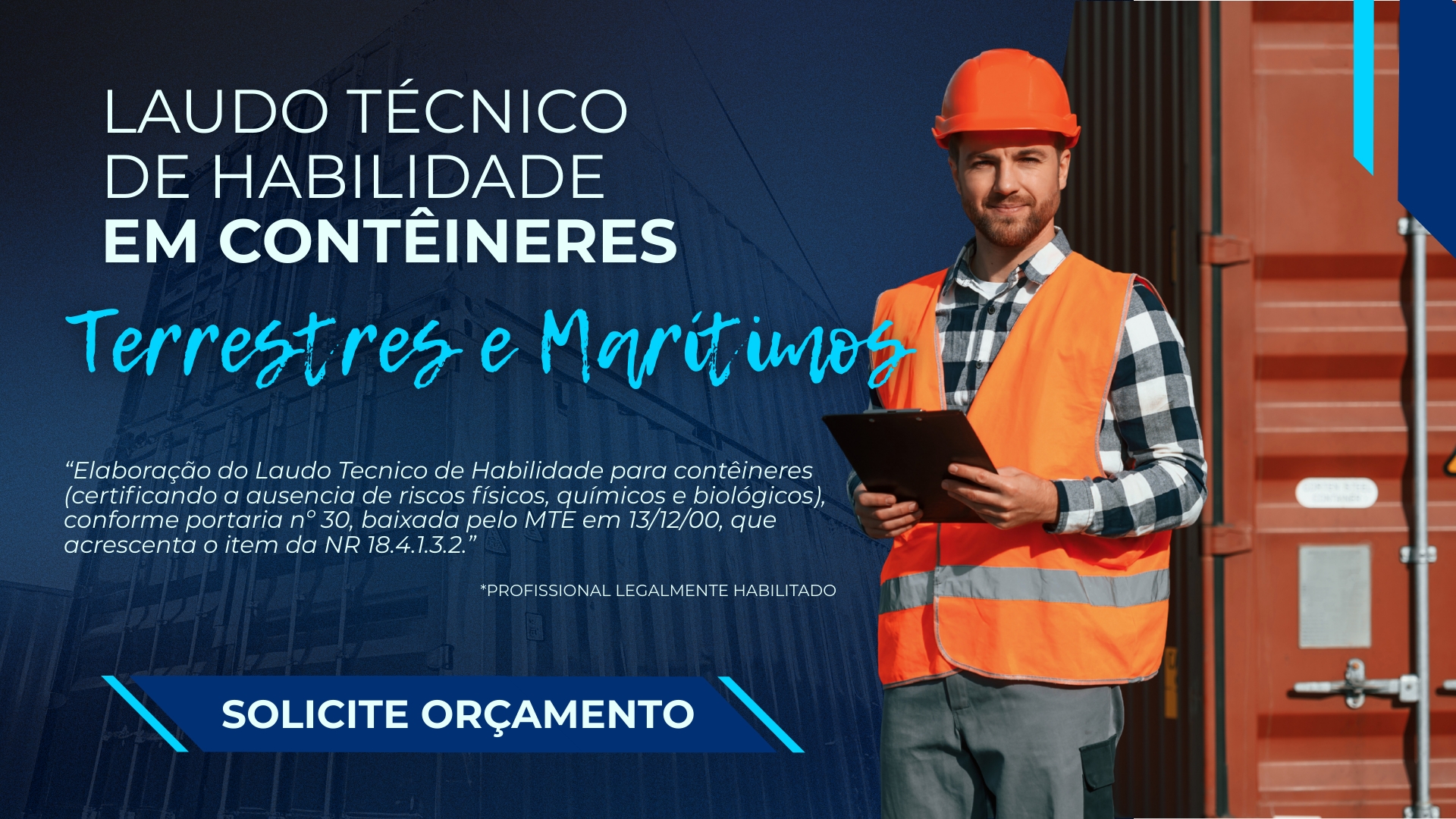 Laudo técnico de habilidade em contêineres Curso Operador de Empilhadeira Campinas Laudo de Instalação Elétrica Campinas