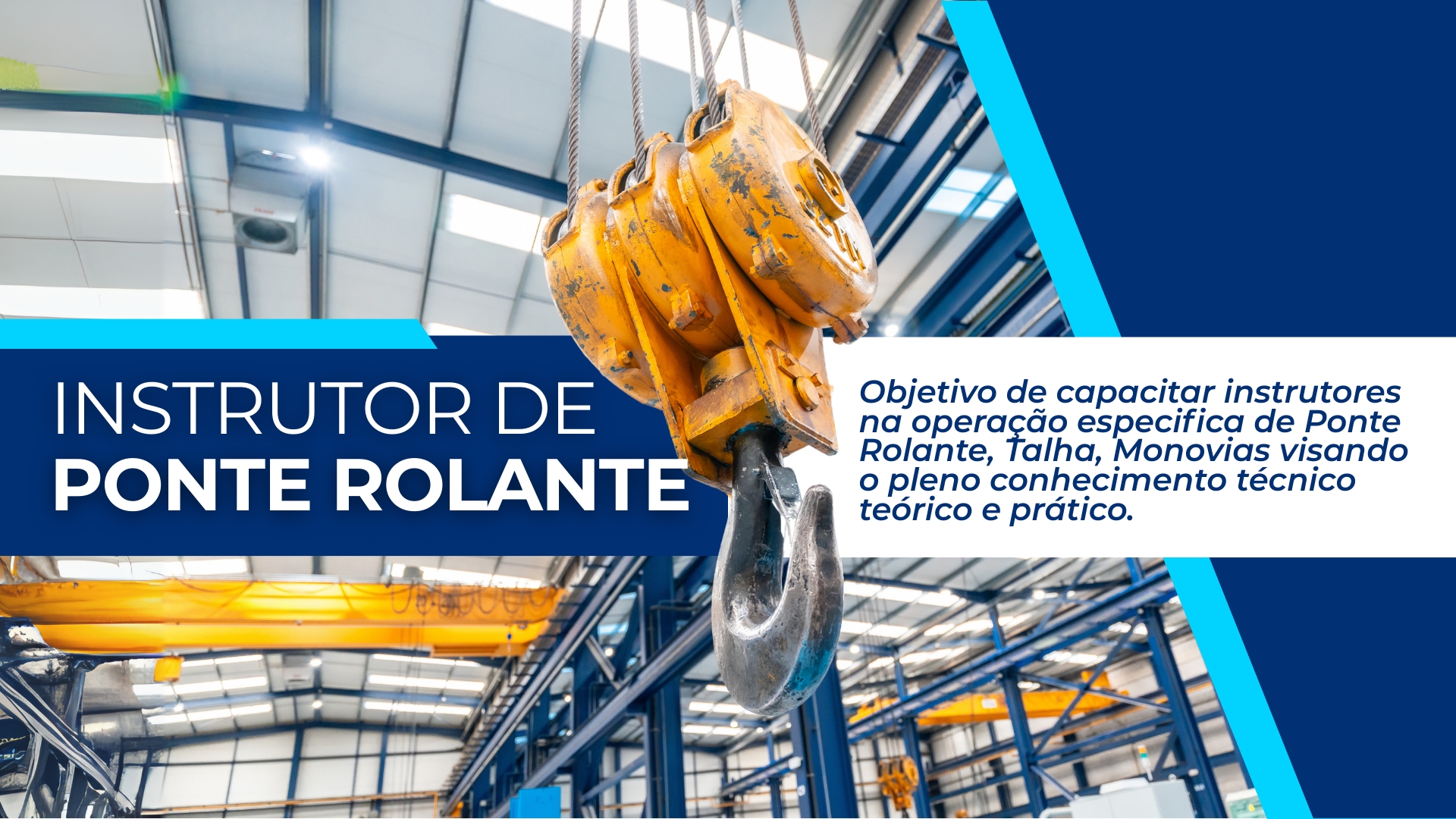 Instrutor de ponte rolante Curso Operador de Empilhadeira Campinas Laudo de Instalação Elétrica Campinas