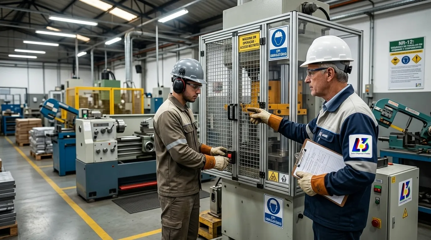 Treinamento de segurança para operadores de máquinas conforme NR-12