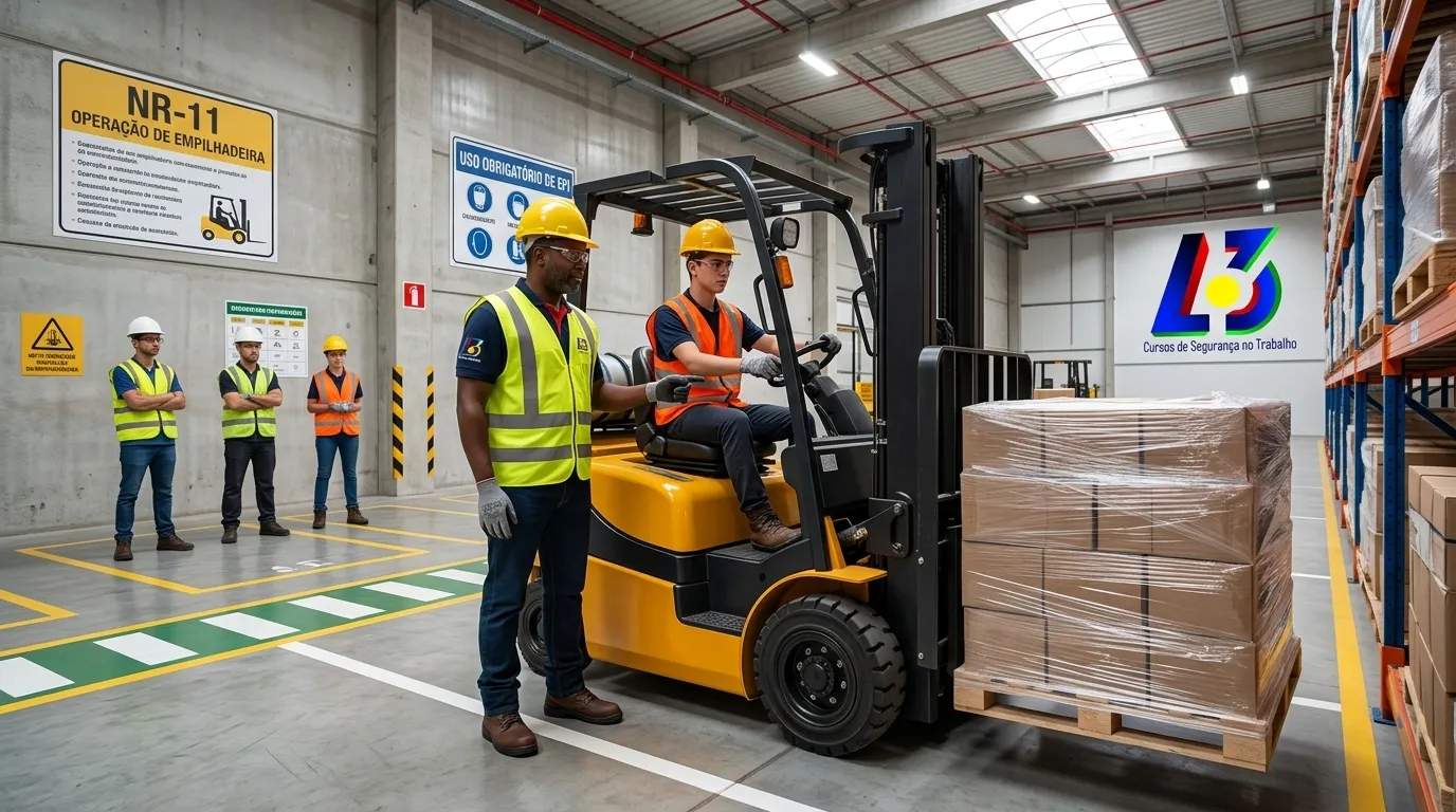 Capacitação profissional em operação de empilhadeiras