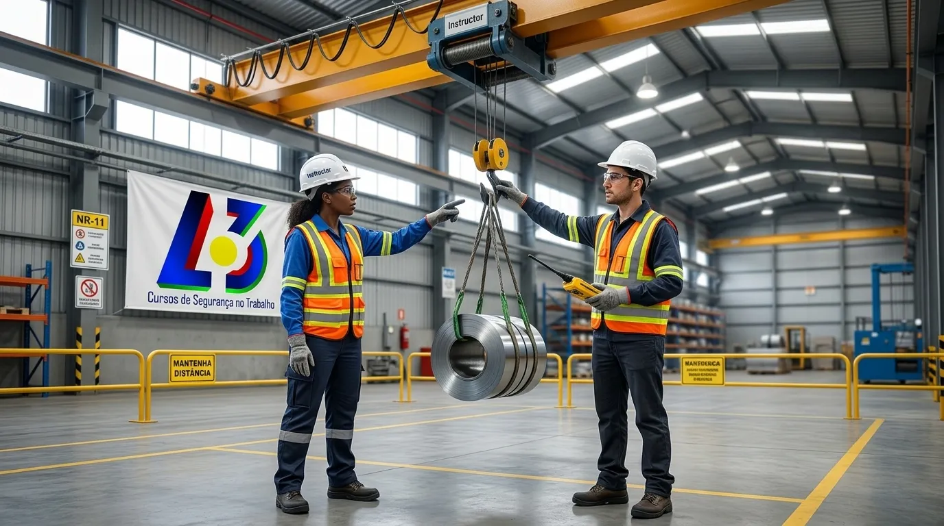 Treinamento e capacitação em operação de ponte rolante