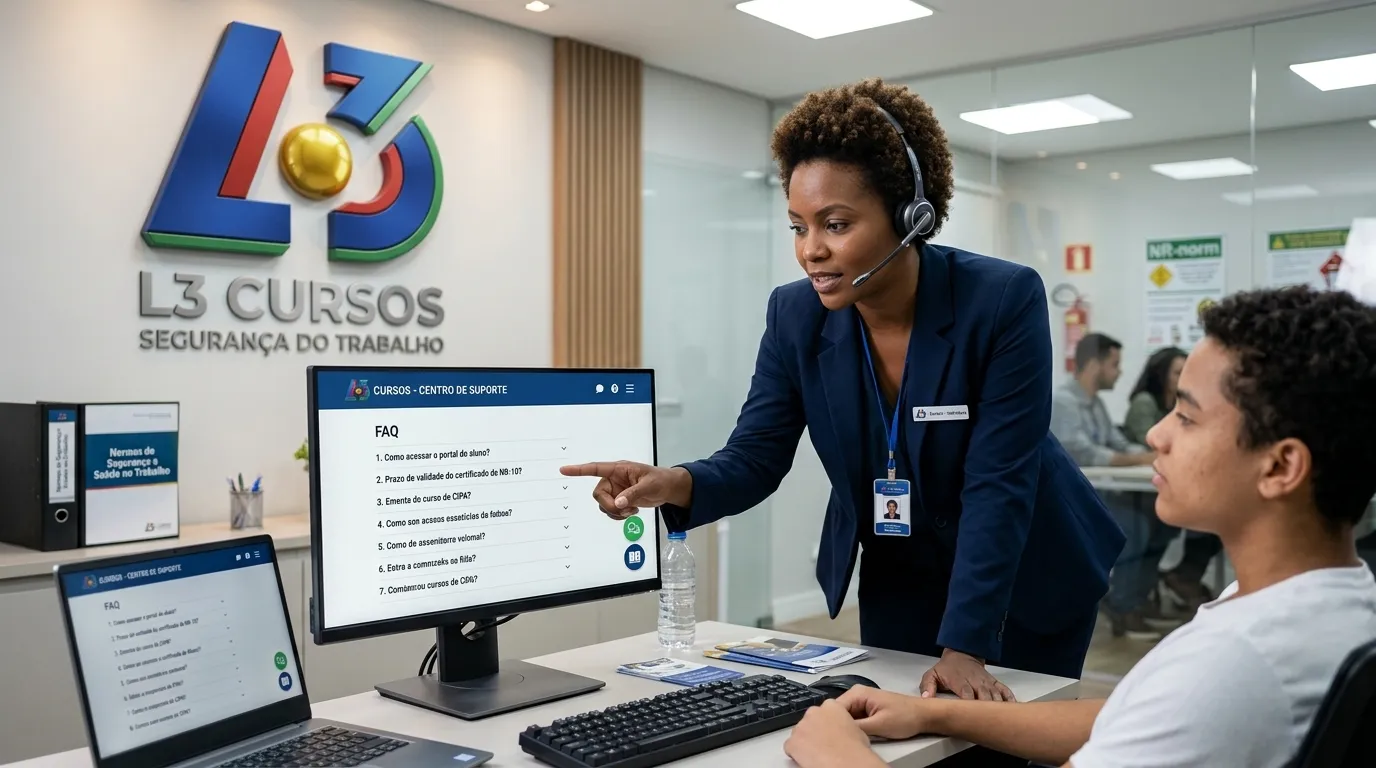 Certificado de curso de Segurança do Trabalho