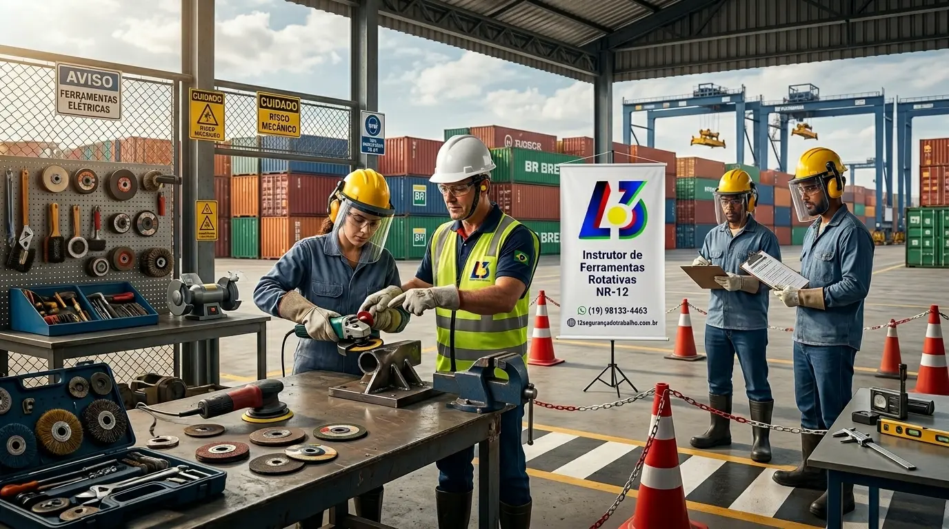 Treinamento NR-12 para instrutores de ferramentas rotativas